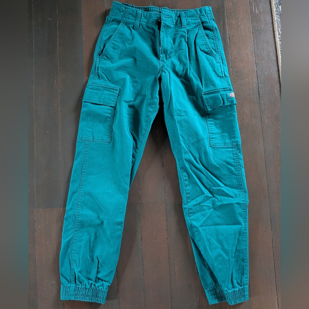 Dickies Cargo Joggers In Blue Canvas